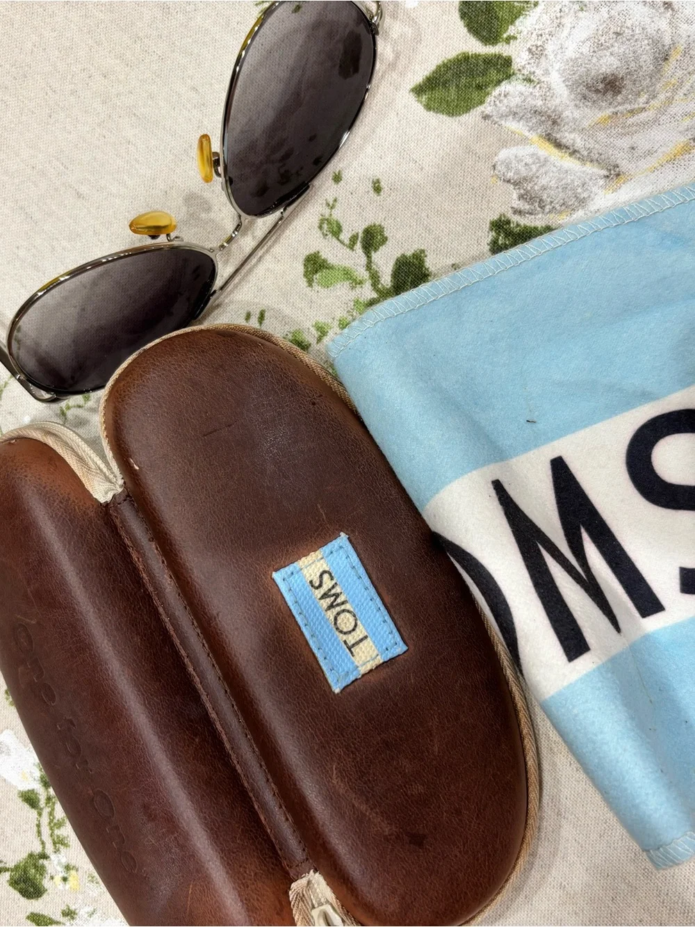 Toms Silver Frame Sunglasses with Black Gradient Lenses